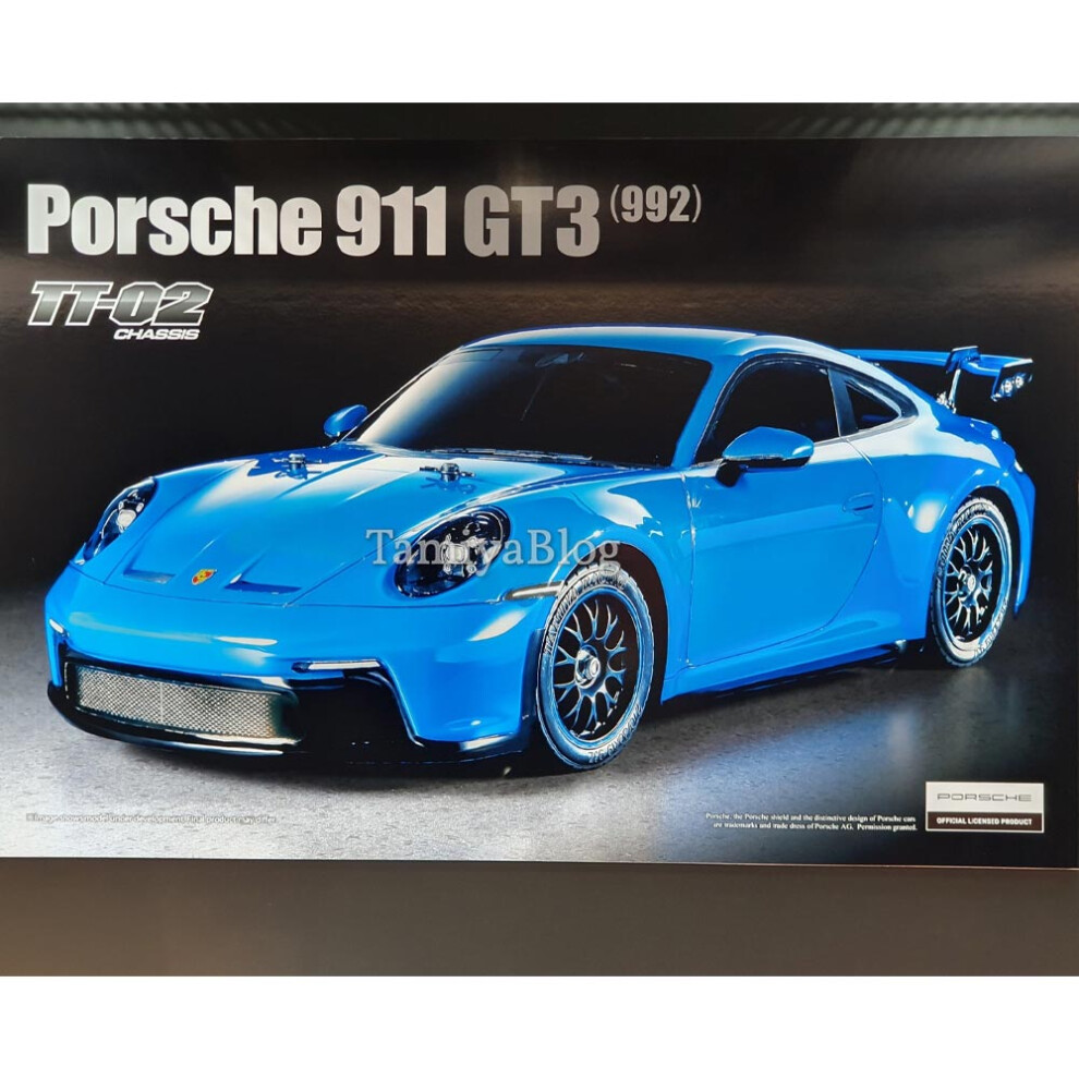 Tamiya Rc 58712 Porsche 911 Gt3 992 Tt-02 Rc Car Assembly Kit
