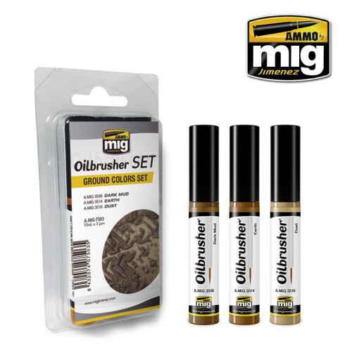 Ammo by Mig Oilbrushers Set - Ground Colors Set