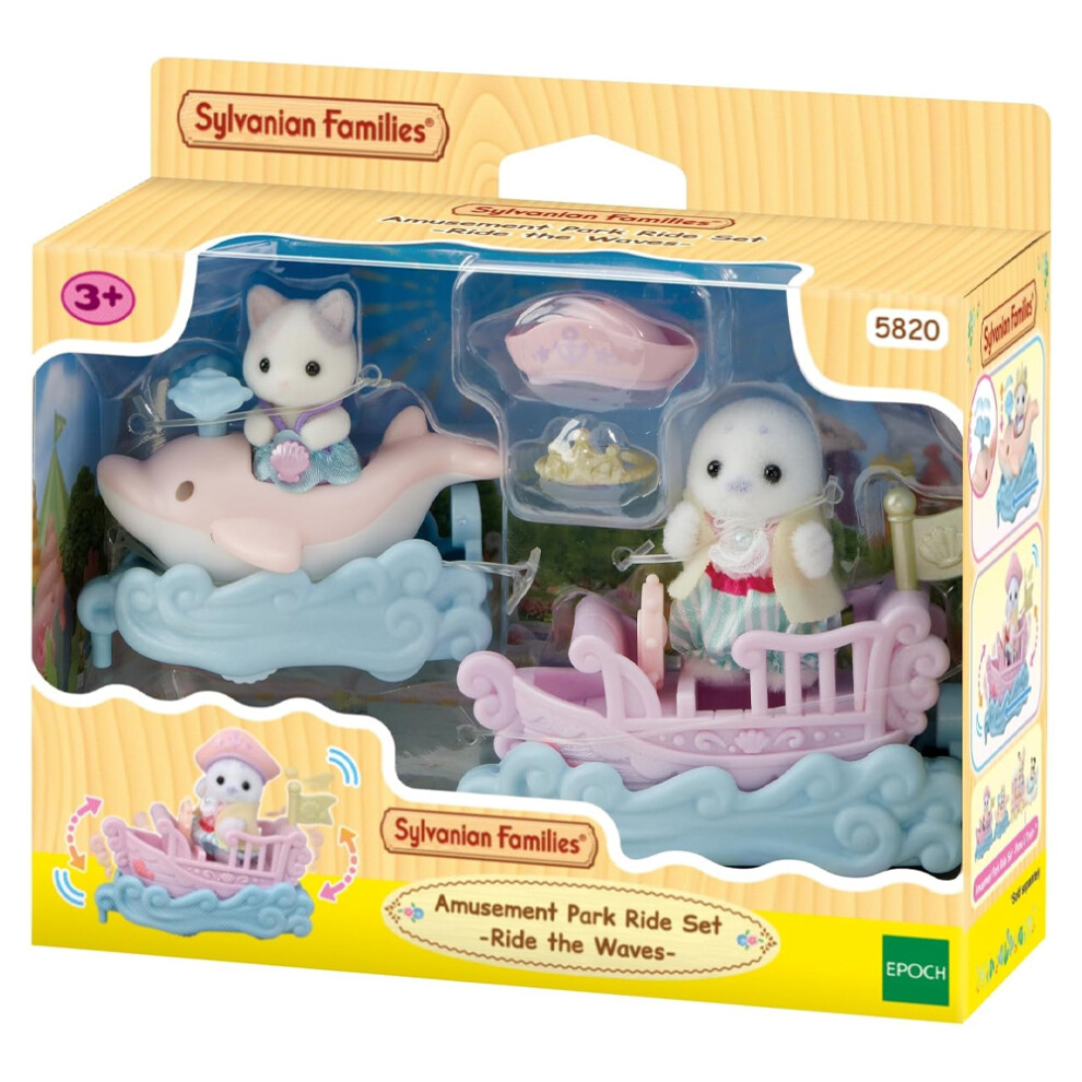 Sylvanian Families Amusement Park Ride Set - Ride The Waves 5820