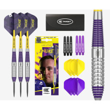 Darts Luke Littler Brass Steel Tip Darts Set – 22G Steel Tip Dart, The Nuke Player Edition Dart Set, Dart Accessories