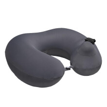 Pernă autogonfabilă pentru gât, covoraș decorativ moale în formă de U portabil, pentru călătorii cu avionul, mașina, trenul, design