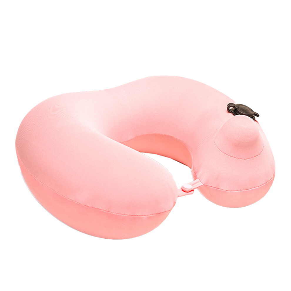 U-Shaped Inflatable Travel Pillow, Includes Silk Eye Mask, Designed For Quality Sleep During Airplane, Train, Car Trips (Grey), Car Interior Grey 9190834592565