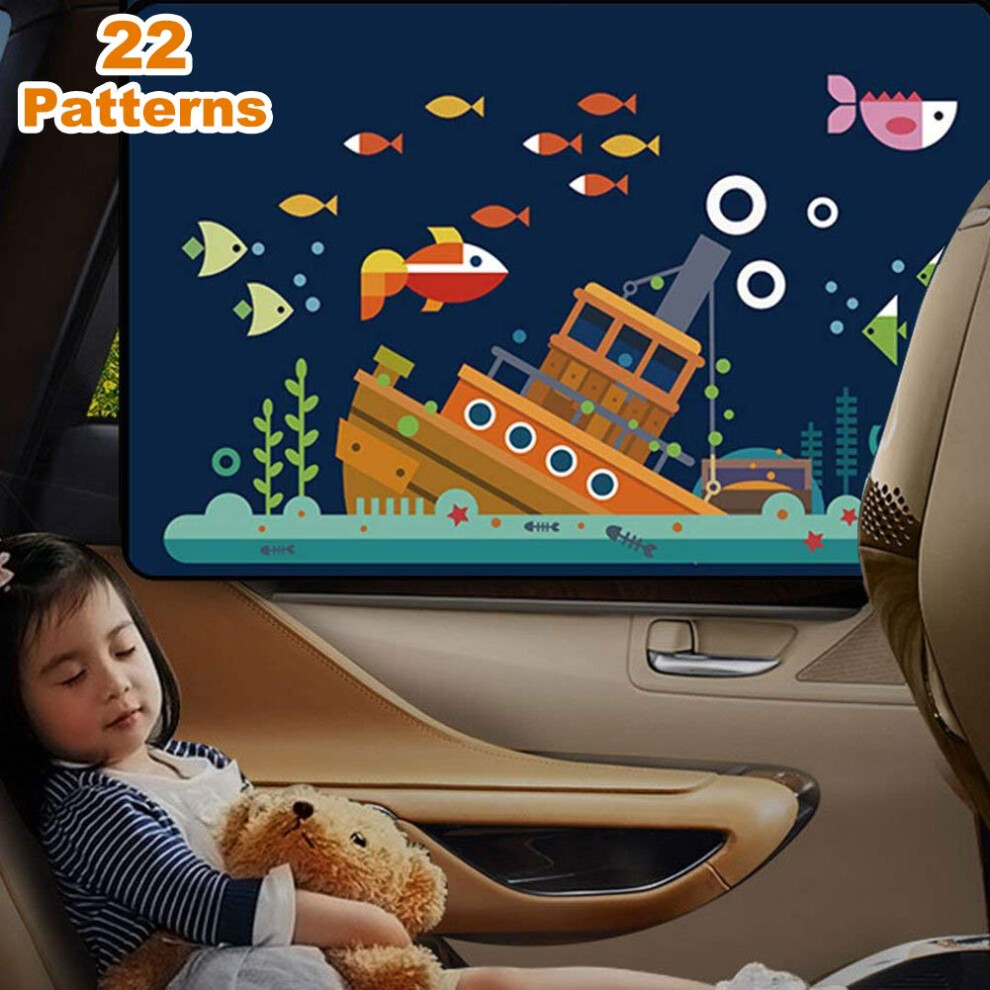 Cooler Interior Car Sun Shade, Easy Storage Privacy Cover Blocks Sun Glare Heat, Magnetic Installation For Most Cars 9176269145453
