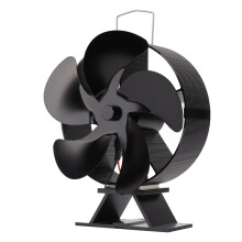 Heat Powered Stove Fan 5 Blades Aluminum Alloy Circulates Warmth