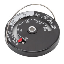 Magnetisches Ofenthermometer für Holz- und Gasöfen mit Zifferblatt aus Aluminiumlegierung, Messingzeiger und Bimetallsensor zur Überwachung von