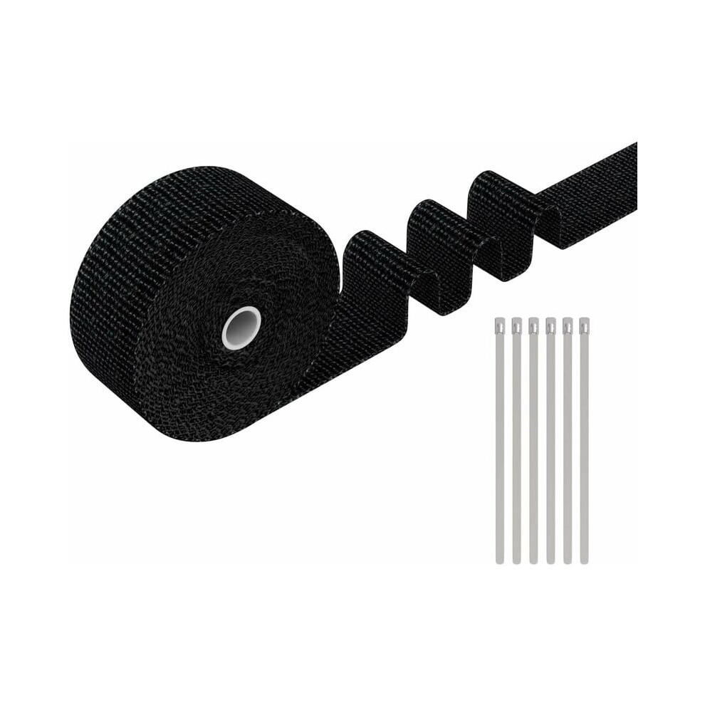 Performance Upgrade, Exhaust Header Wrap Tape For High-Finish Motorcycle Auto Protection, With Abrasion Oil Resistant Fiberglass Heat Shield Tape 9176269153502