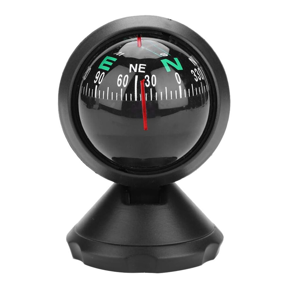 Pro Grade Compass For Vehicles, Adhesive Stick Provides Firm Attachment, Adj Mounting Bracket For Custom Placement, Easy To Read Dial Facilitates 9190834607368