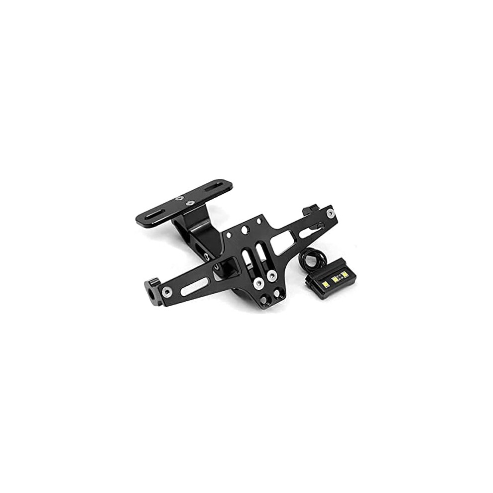 Cnc Aluminum Alloy Motorcycle Fender Eliminator, Universal Fitment Adjustable License Plate Holder With Foldable Extendable Design For Easy 9176269154714