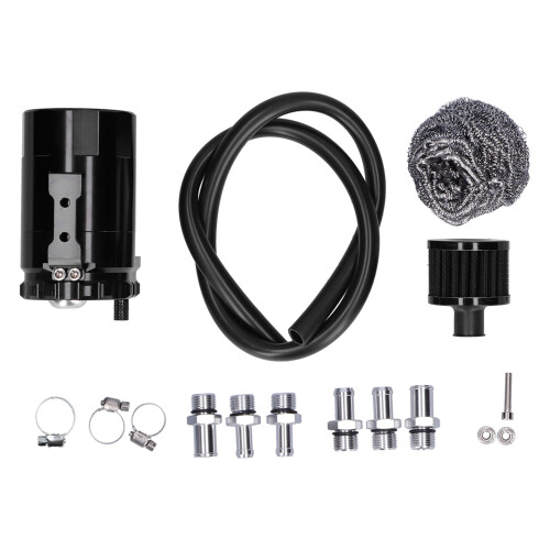 Η δεξαμενή συλλεκτών λαδιού αλουμινίου Uni Fitment Oil Captain Can Kit με φίλτρο αέρα, σύστημα