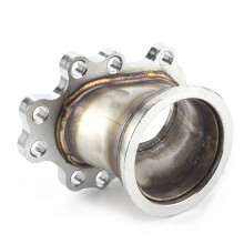 Bolt Flange Adapter Conversion Turbo Flange 3In V-Band Downpipe Adapter Precision Manufacturing Technology Durable Stainless Steel Turbo System