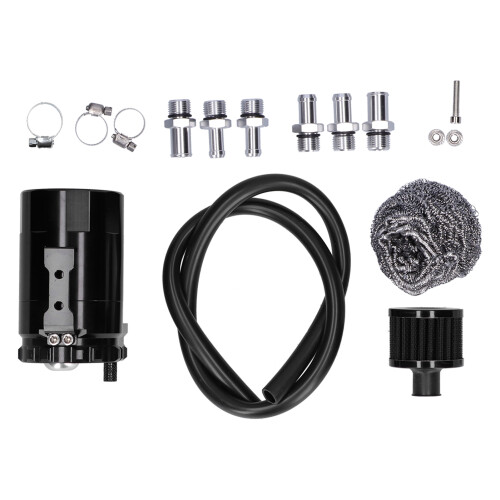Η δεξαμενή συλλεκτών λαδιού αλουμινίου Uni Fitment Oil Captain Can Kit με φίλτρο αέρα, σύστημα 1