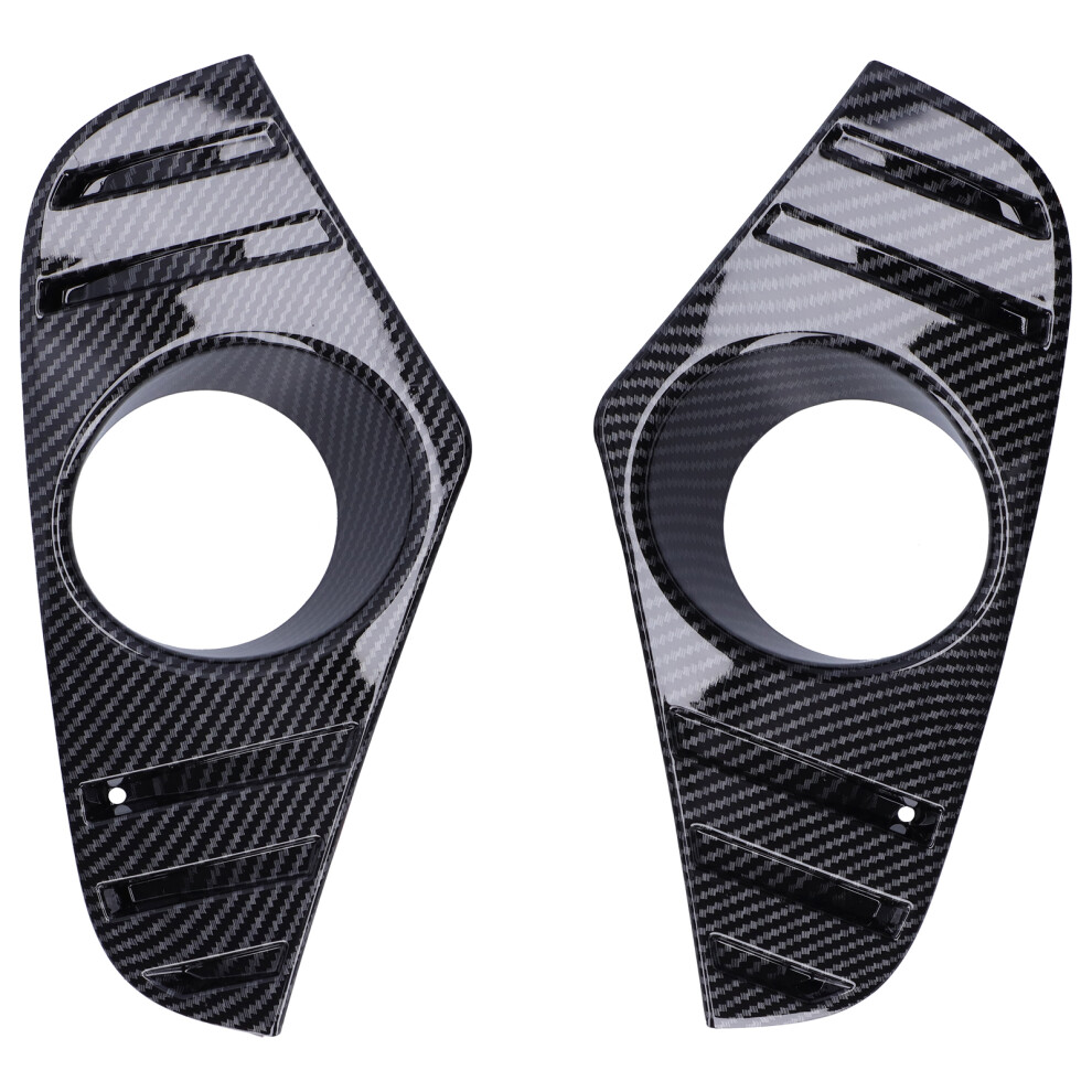 Luxury Look Carbon Fiber Style Front Fog Decoration Sport Decor Style Car Exterior Accs High-Quality Abs Plastic Upgrade Your Car Appearance Light 9190834476308