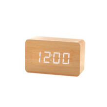 Innovativer digitaler Wecker aus Holz mit multifunktionalem LED-Display und Batterie-Backup-Alarm für verschiedene Räume oder Büros