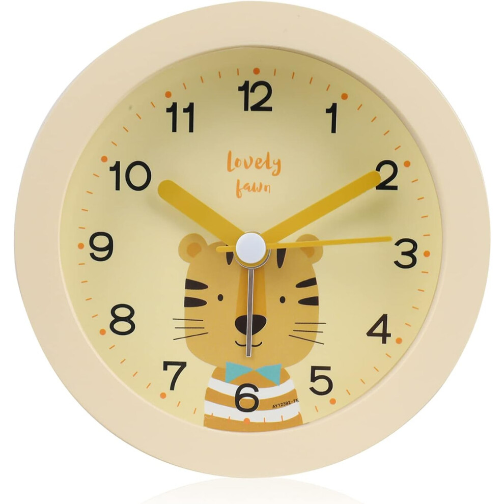 Portable Alarm Clock for Kids, Shockproof Design with Precise Quartz Movement, Easy-to-read Dial, No Ticking Noise for Quiet Spaces, Multifunctional U