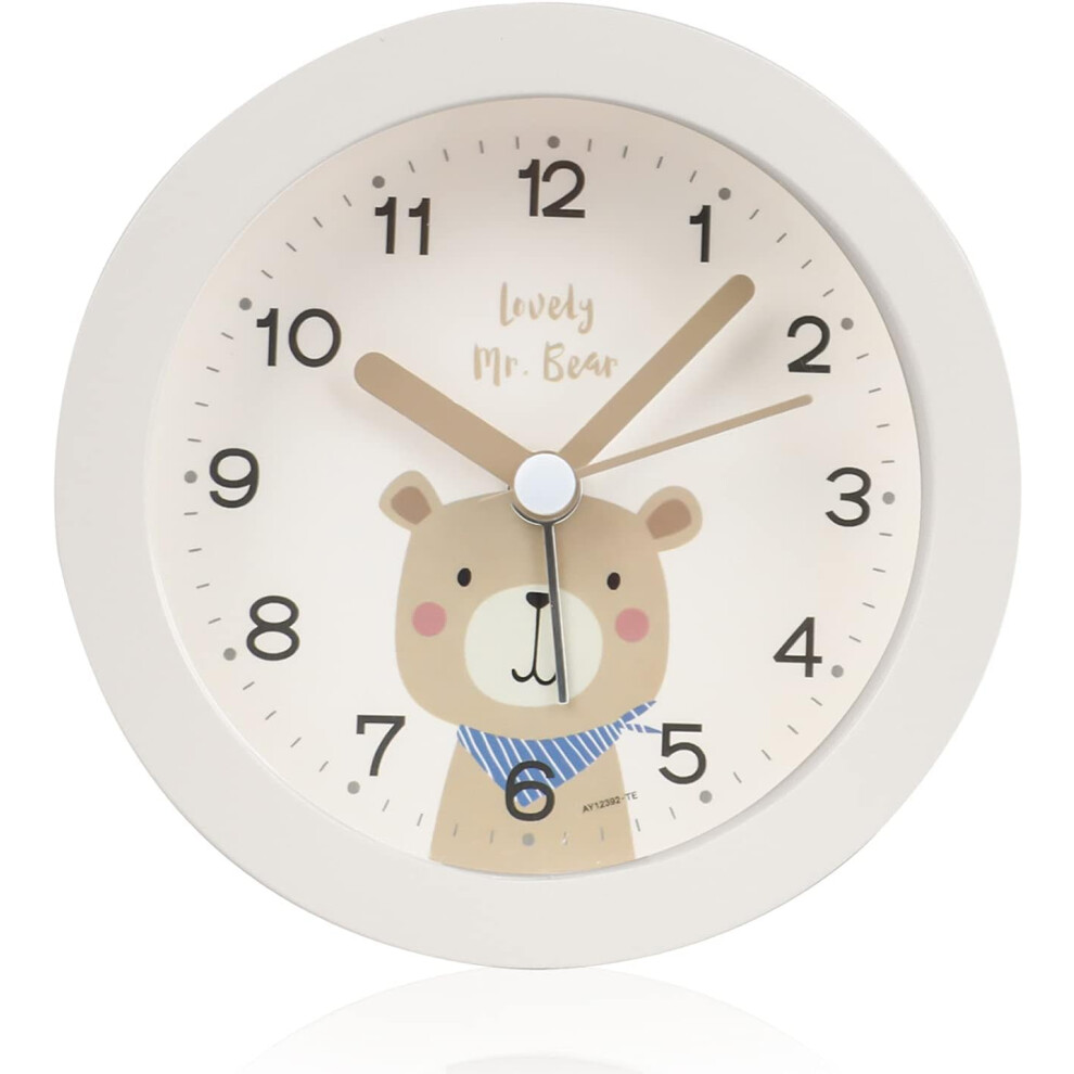 Portable Alarm Clock for Kids, Travel Alarm with Clear Numbered Dial, High-Quality Quartz Movement, Silent No Ticking, Shockproof Packaging for