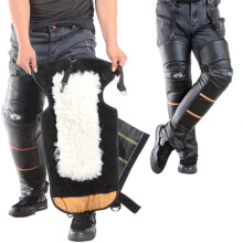 Outdoor Windproof Leg Warmers Winter Warm Legging Covers Thermo Fleece Lining for Unisex Women Men Long Wool