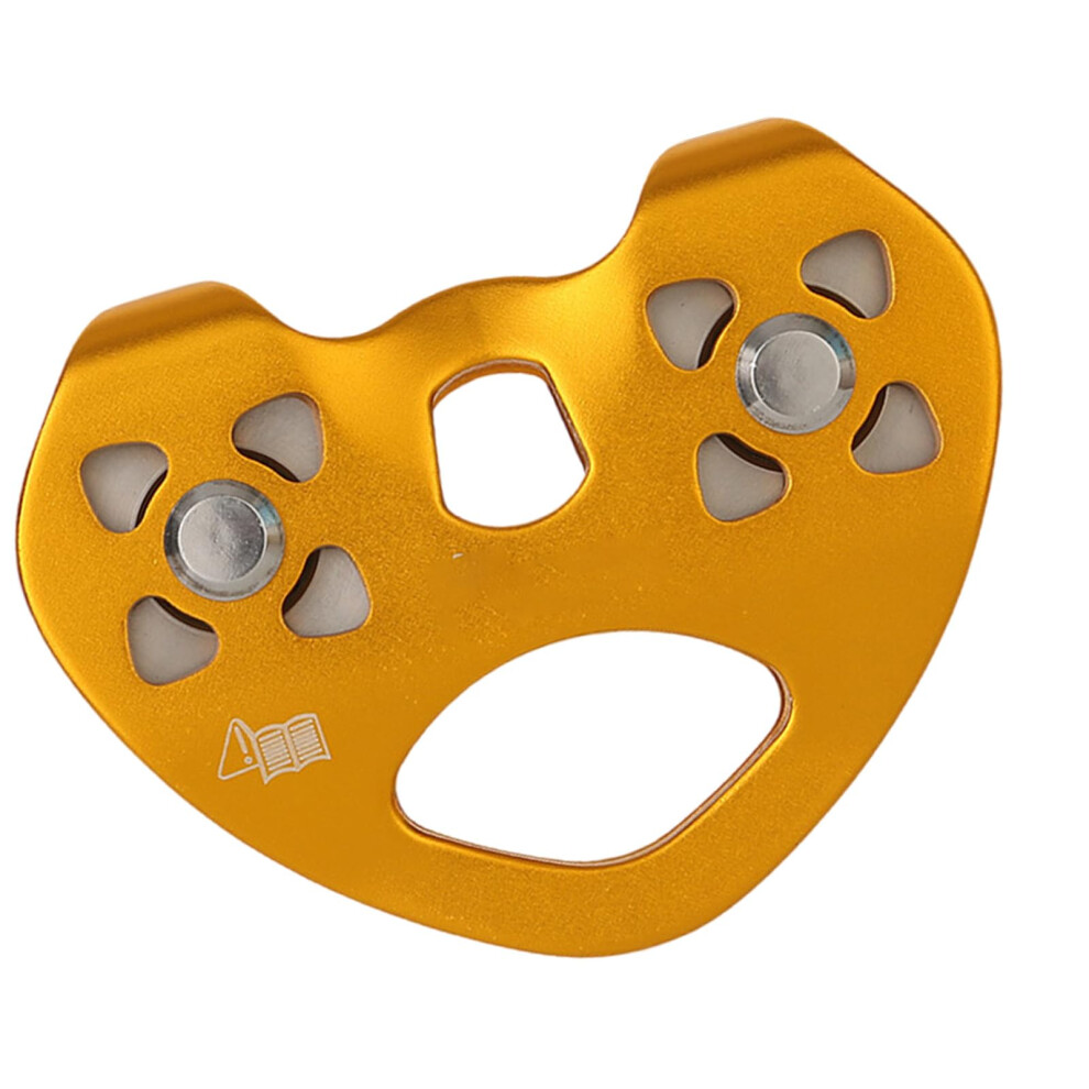 Aluminum Alloys Pulley Twin Wheel Zipline Swivel Rock Climbing Outdoor Crossing Gold 9189345975158