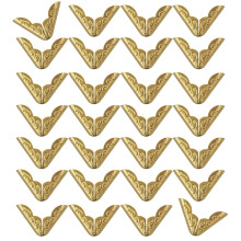 100Pcs Antique A Shape Collar Corner Cover Metal Collar-Yellow