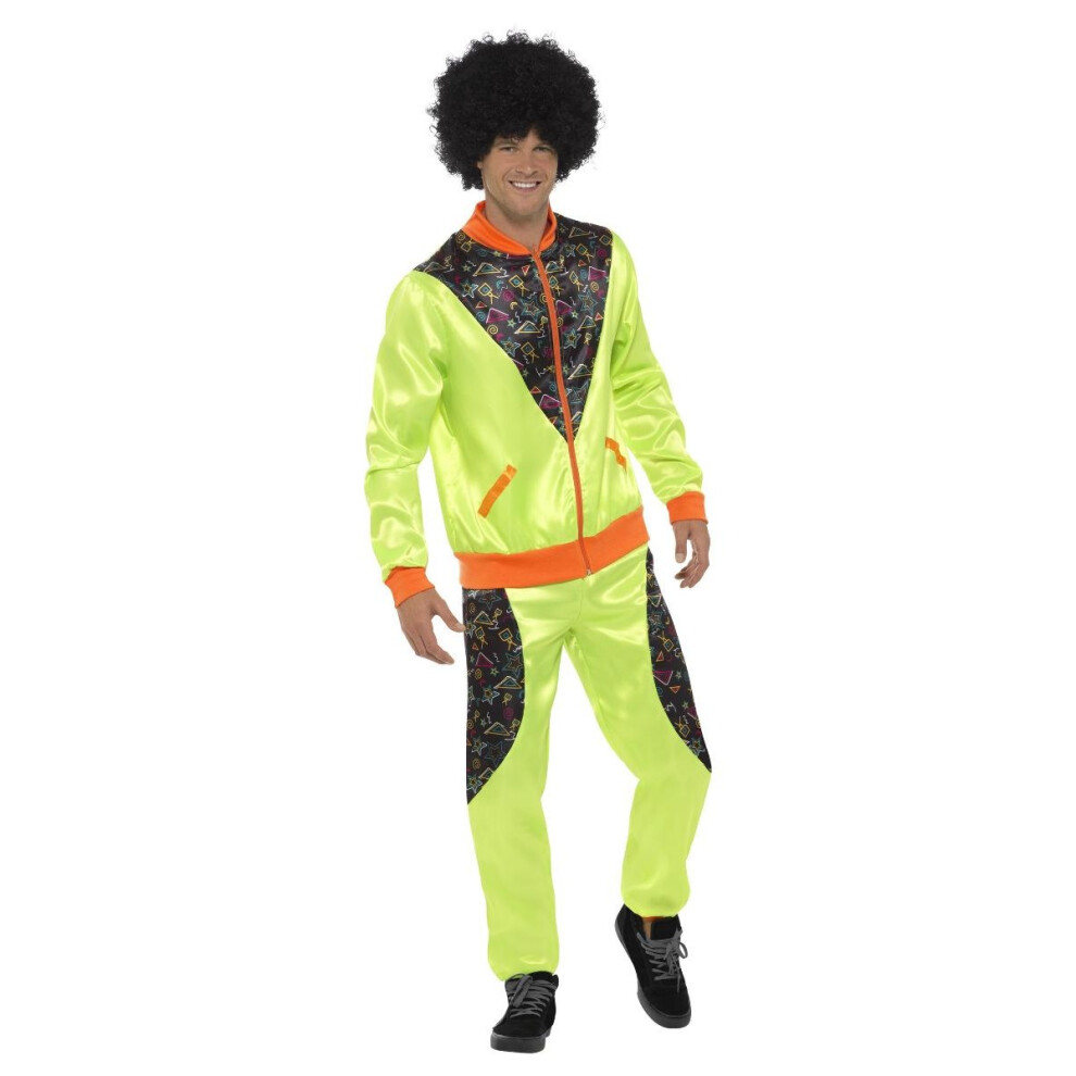 Smiffy's (L, Neon Green) Mens 1980S Retro Costume Suit