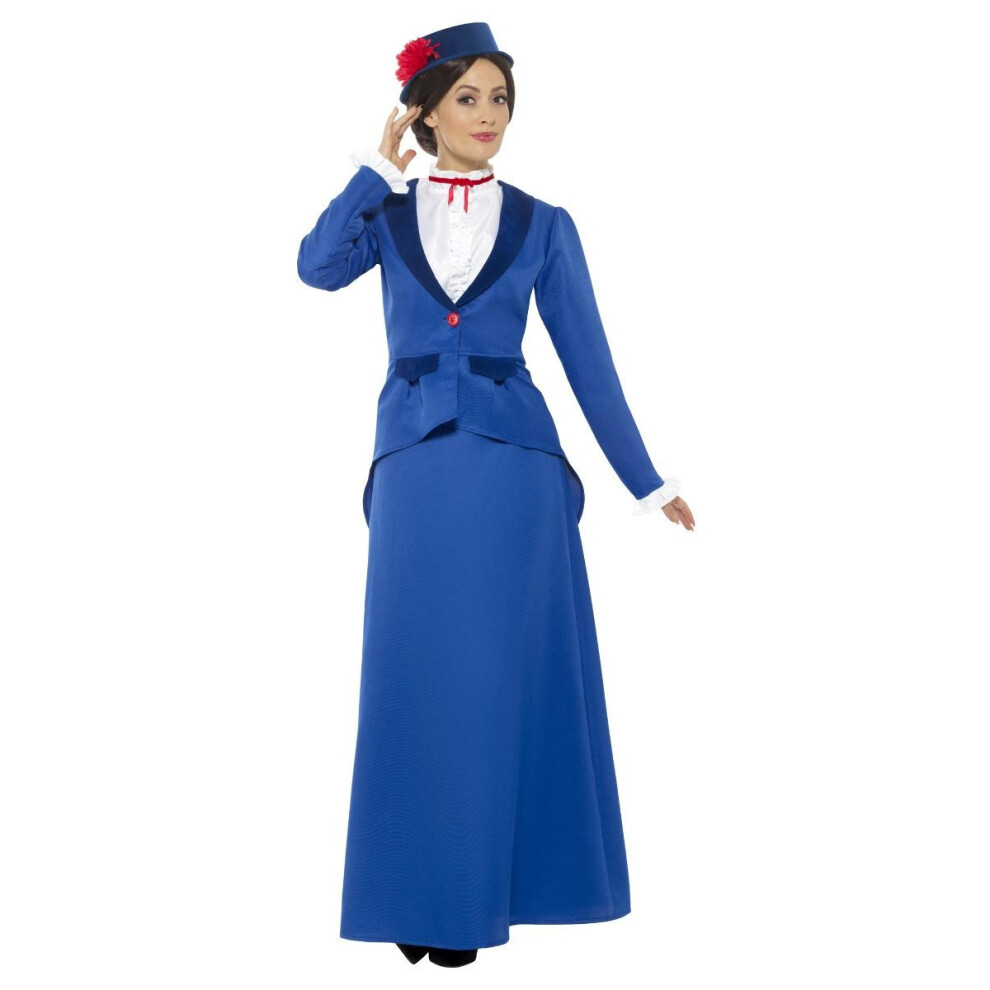 Smiffy's (L, Blue/White) Womens/Ladies Victorian Nanny Plus Costume Set