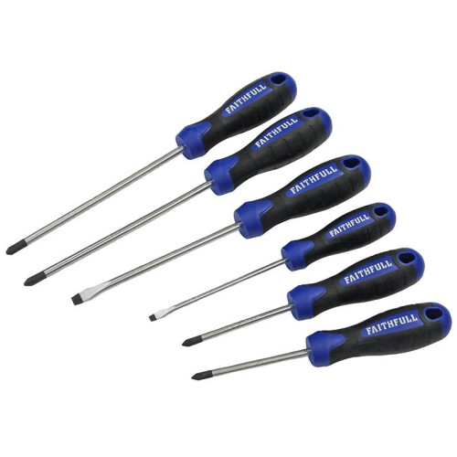 Faithfull Faithfull Boxed Soft Grip Screwdriver Set, 6 Piece