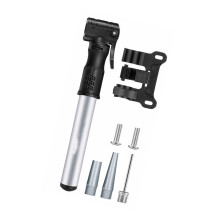 Bicycle Pumps Set Small Pressure Tyre Pumps For Bikes Silver Finish For Standard Bicycles And Balls