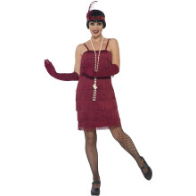 (XXL, Red) Smiffys Womens/Ladies Flapper Costume Set
