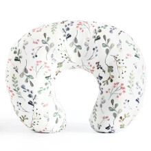 Nursing Pillow and Positioner for Breastfeeding, BottleFeeding, Tummy Time Support Removable Minky Cover Floarl Floral