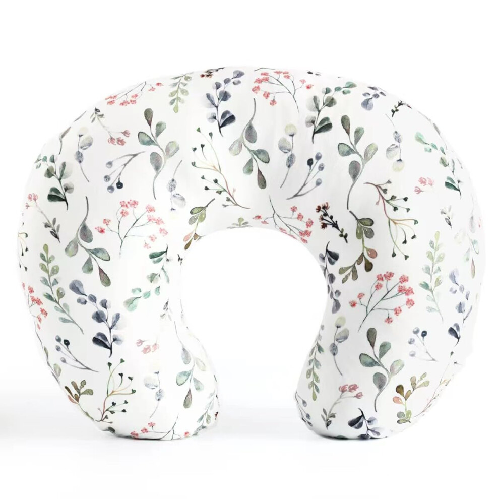 Nursing Pillow and Positioner for Breastfeeding, BottleFeeding, Tummy Time Support Removable Minky Cover Floarl Floral