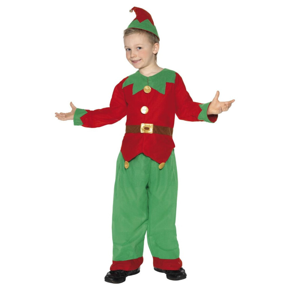 Smiffy's (4-6 Years, Red/Green) Childrens/Kids Elf Christmas Costume