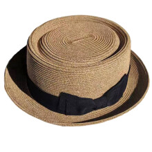 Chapeau de plage en paille, chapeau Fedora, chapeau de-arc kaki