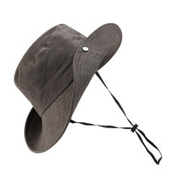 Chapeau de soleil à grand bord, visière respirante, chapeau-Gris
