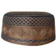 Bonnets islamiques brodés pour adolescents,-marron foncé S