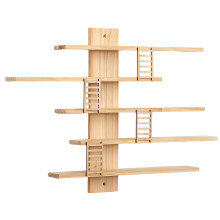 Easy To Assemble Wooden Wall Mounted Storage Unit For Toy Dolls