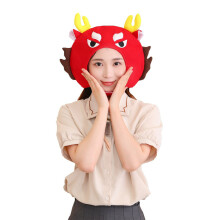 Chapeau de fĂŞte Dragon, couvre-chef amusant, accessoires-Rouge