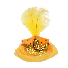 Chapeau à bijoux festif moderne, couvre-chef pour-Jaune 30X75