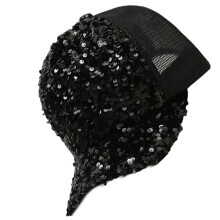 Casquettes de Baseball Ă paillettes pour-Noir taille unique