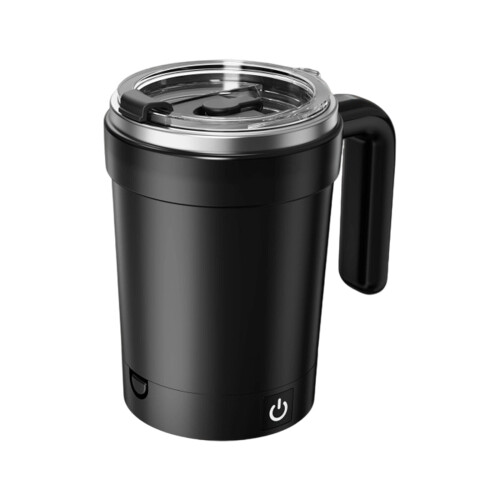 Auto Stirring Cup Magnetic Technology Rapid Mixing Mug-Black