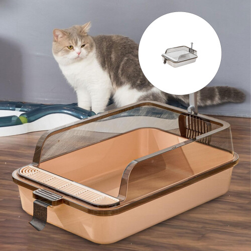 Plastic draagbare kattenbak Katten Gemakkelijk mee te-Blauw 1