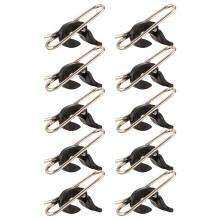 Fishing Tackle Impacts Clip Stainless Steel 10 Pcs For Freshwater Saltwater Sea Baits Black