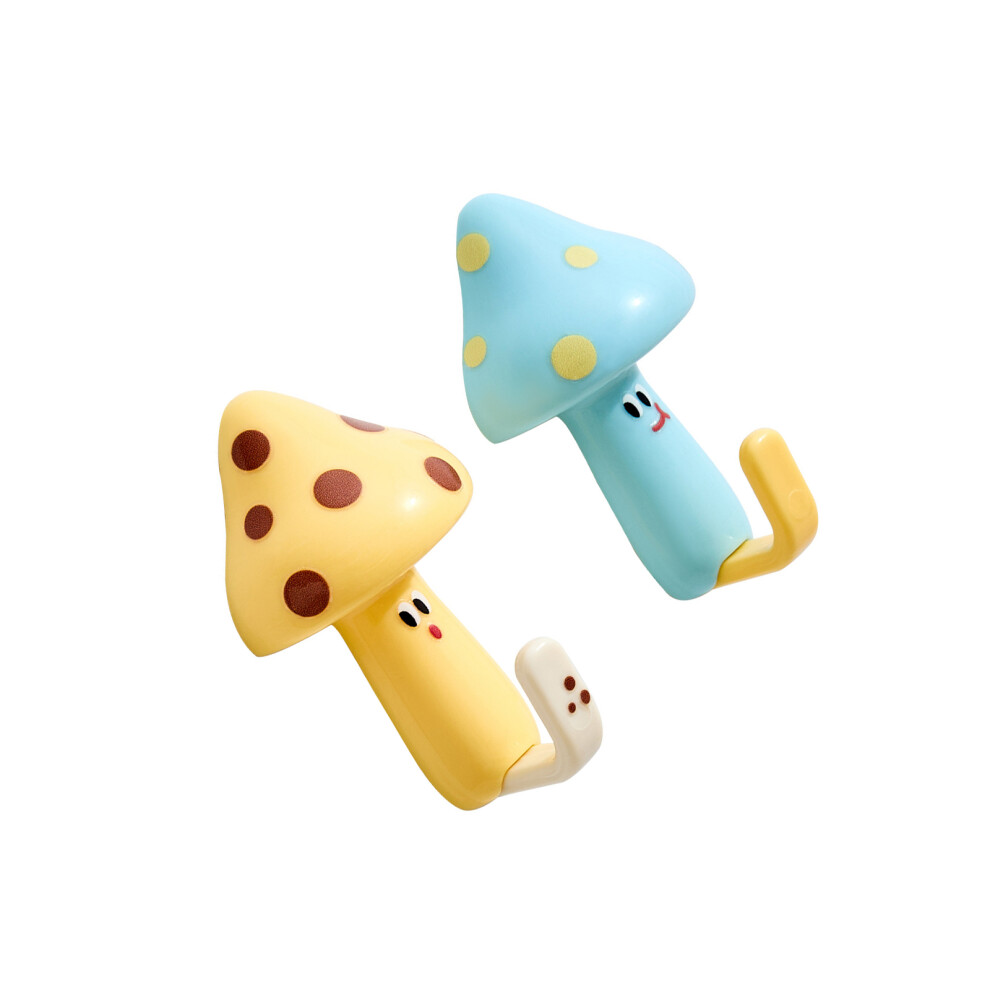 Set Of 2 Removable Sticky Hanger Mushroom Wall Hooks Sturdy 7751000662509