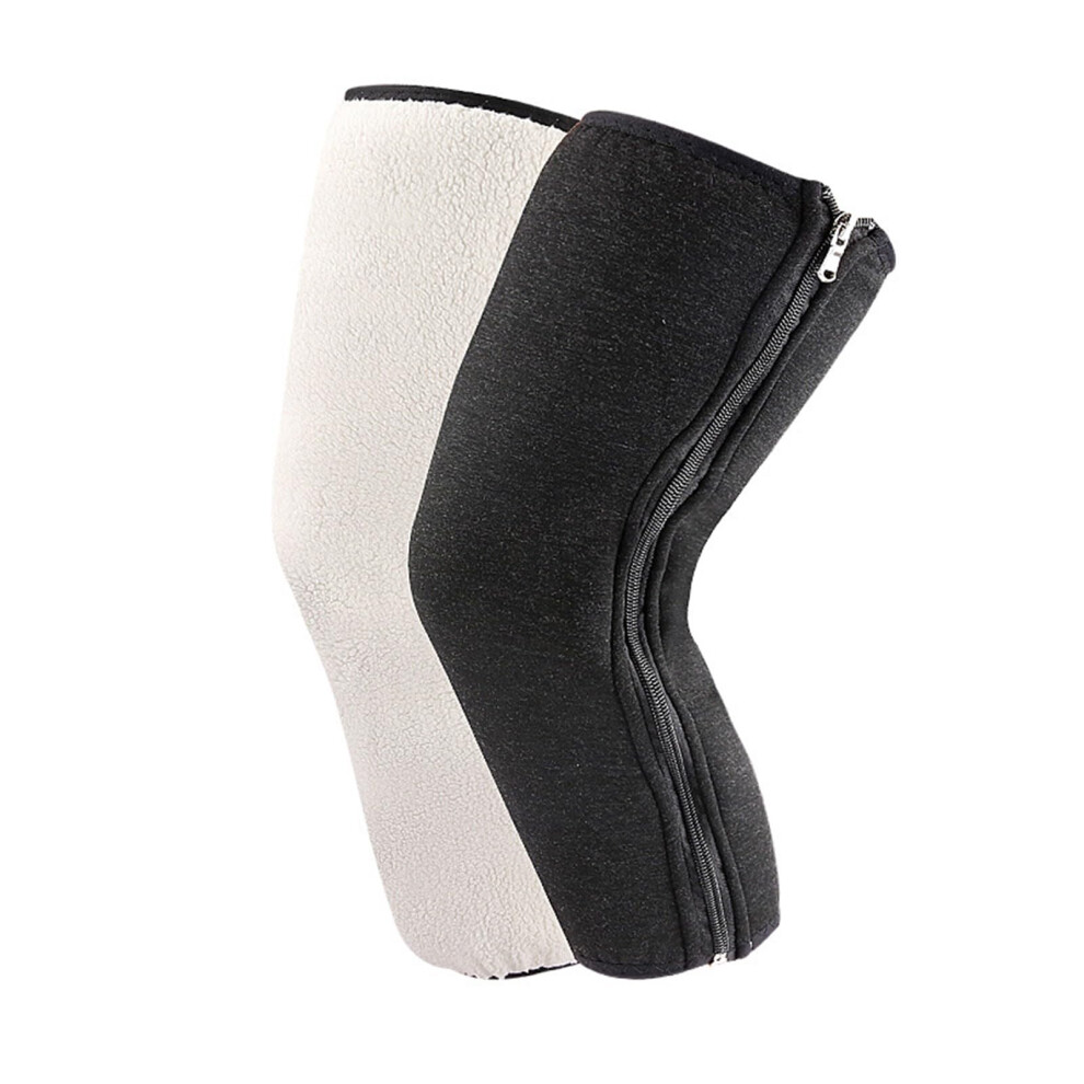 Knee Heating Pad with Thick Fleece Lining, Zippered Knee Warmer for Arthritis and Winter Pain Relief