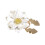 Pearlized Floral Cufflinks Clip Decorative Button Covers-White 1