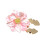 Pearlized Floral Cufflinks Clip Decorative Button Covers-pink 1