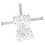 Infant Bathtub Pillow Foldable Adjustable Breathable White Star Pattern For Bathroom Use 2