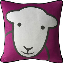 (40cm x 40cm, Magenta/White) Herdy Hello Filled Cushion