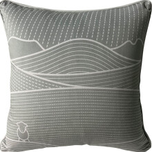 (40cm x 40cm, Dark Grey/White) Herdy Line Filled Cushion