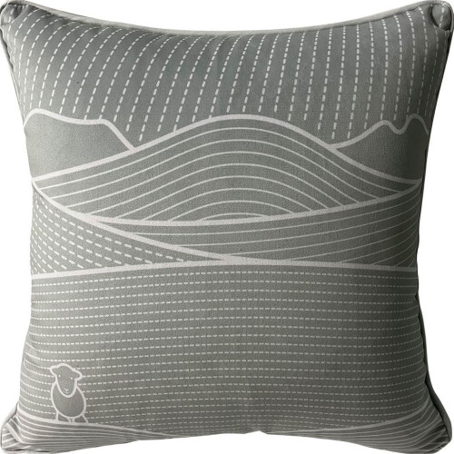 (40cm x 40cm, Dark Grey/White) Herdy Line Filled Cushion