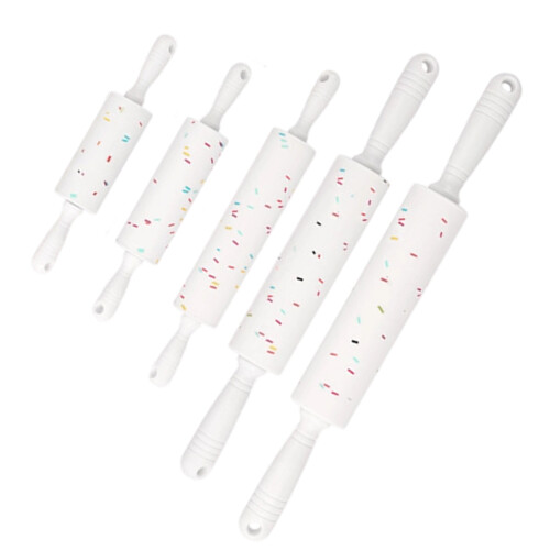 5 Size Silicone Rolling Pin Colorful Dot-   Plastic version