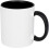 (One Size, Black) Bullet Pix Sublimation Colour Pop Ceramic Mug 1